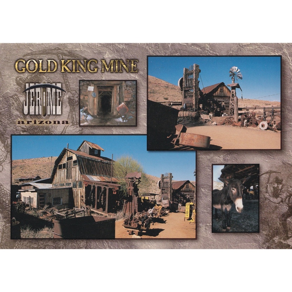 Gold King Mine Jerome Arizona Postcard Western Mining Ghost Town Unposted